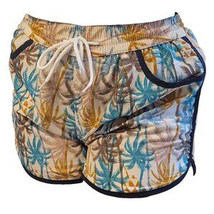 Beach Shorts, Junior Girls Bathing Trunks, Palm Trees Print Style 4
